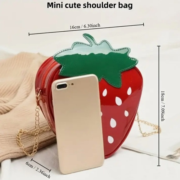 3/$20 Red Strawberry Shoulder Bag Crossbody
Purse NEW - Picture 11 of 14